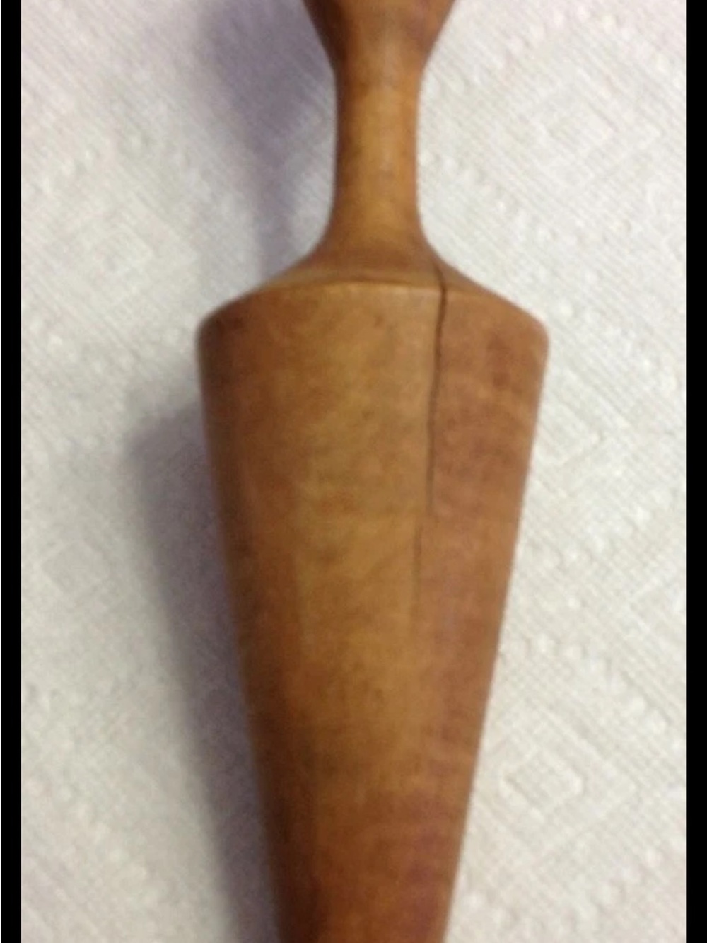 Antique Wooden Cone Shape Pestle Rice or Potato Masher